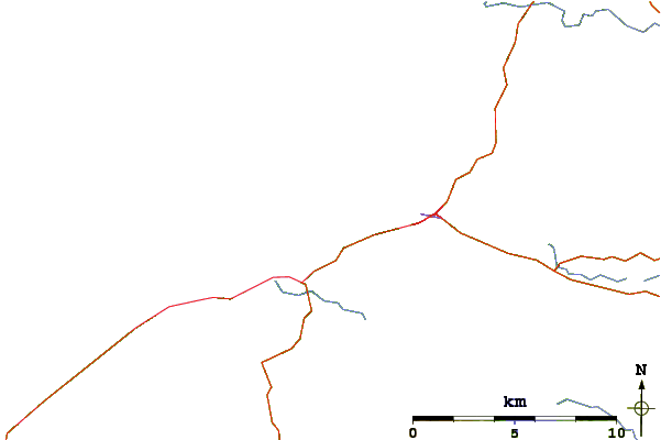 Roads and rivers around Tullan Strand