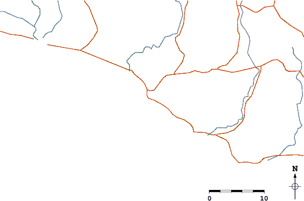 Roads and rivers around Turtle Beach