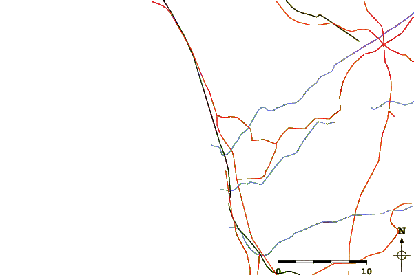 Roads and rivers around Turtles