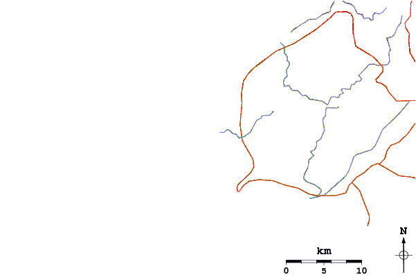 Roads and rivers around Turtles