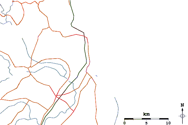 Roads and rivers around Tutaekuri River Mouth