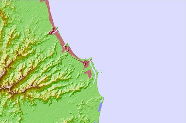 Surf spots located close to Tweed River Breakwall