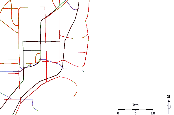 Roads and rivers around 21st Street (Miami)