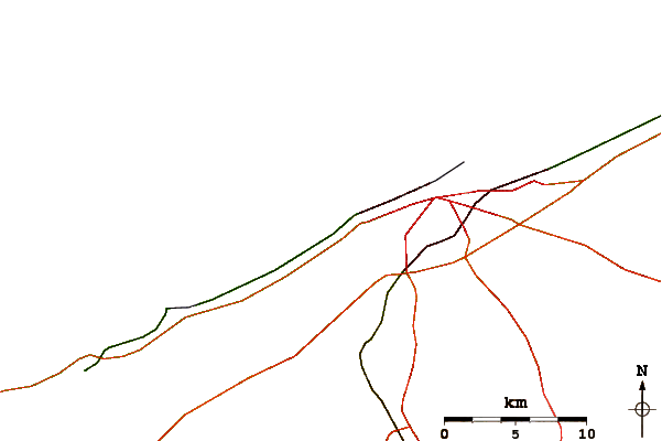 Roads and rivers around 23 Beach