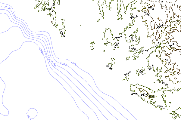 Shoreline around 204