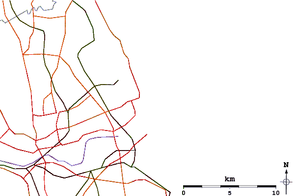 Roads and rivers around Tynemouth Longsands