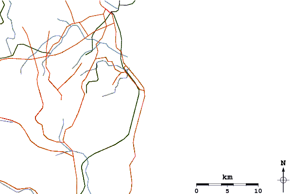 Roads and rivers around Uchiumi