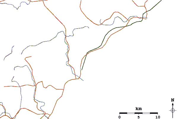 Roads and rivers around Uchizuma