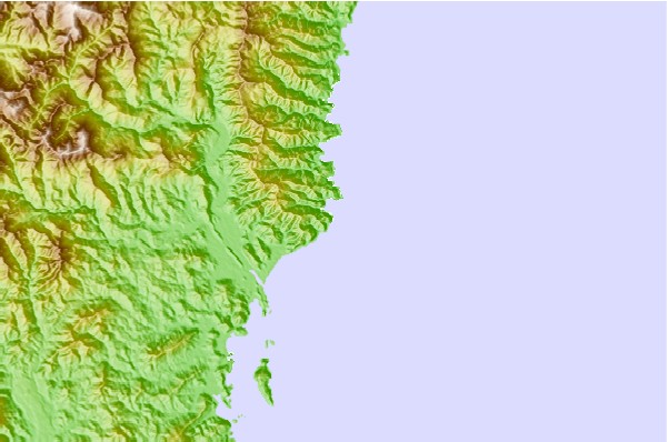 Surf breaks located close to Udo Shrine