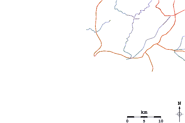 Roads and rivers around Ujung Genteng Harbour
