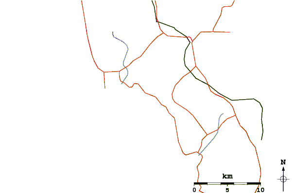 Roads and rivers around Ulumitsu or Agios Dimitrios (Athens)