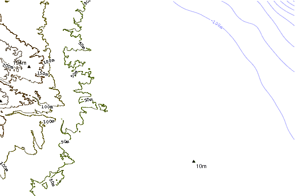 Shoreline around Unnamed