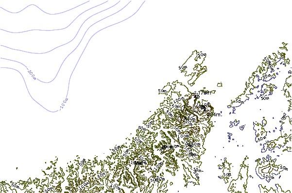 Shoreline around V-Land