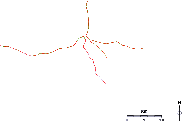 Roads and rivers around Vairao