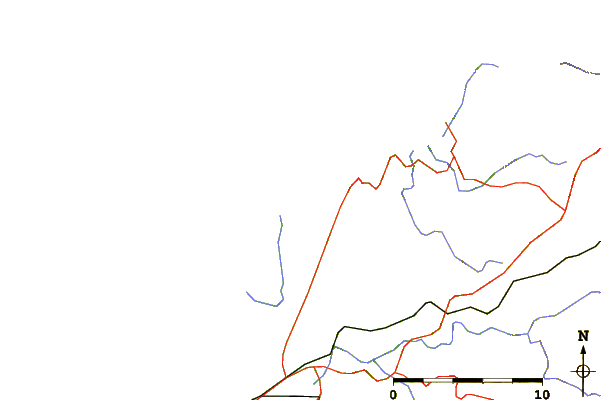 Roads and rivers around Valdovino