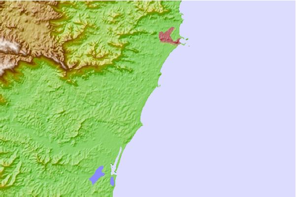 Surf breaks located close to Valla Beach