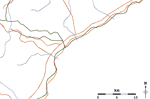 Roads and rivers around Varazze