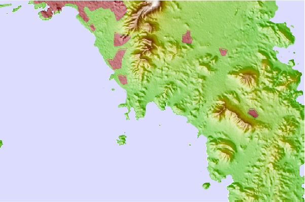 Surf spots located close to Vari