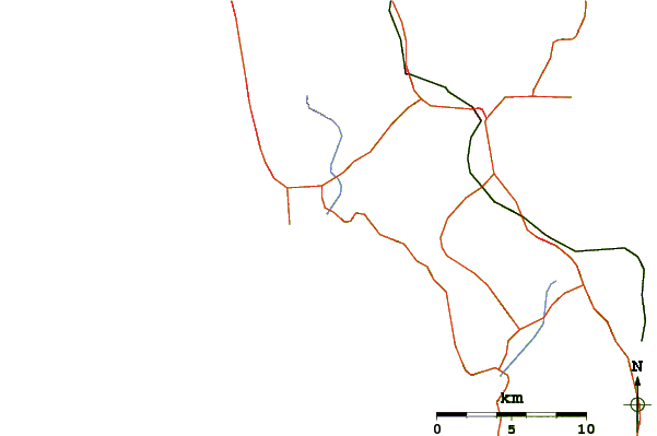 Roads and rivers around Vari