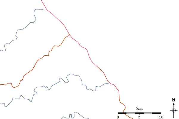 Roads and rivers around Varvara