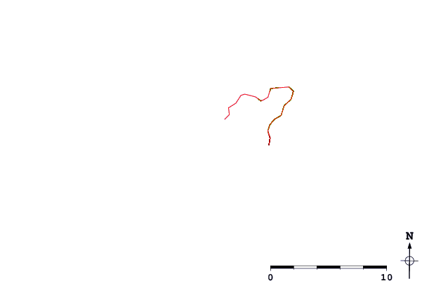 Roads and rivers around Vazon Bay