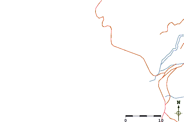 Roads and rivers around Los Veneros