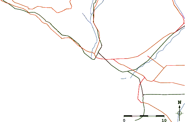 Roads and rivers around Ventura Point