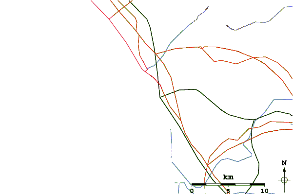 Roads and rivers around Bochetta (Viareggio)