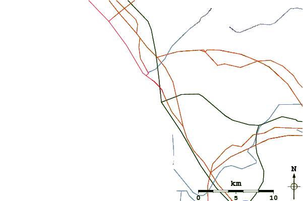 Roads and rivers around Viareggio Tito del Molo
