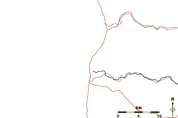 Roads and rivers around Virgin Creek