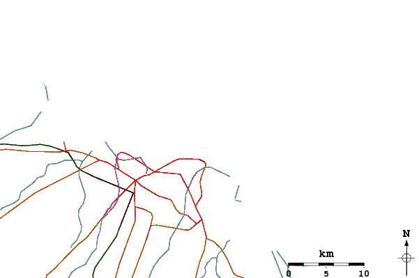 Roads and rivers around Volta da Jurema