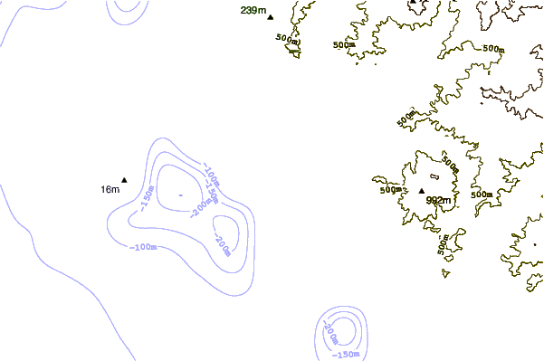 Shoreline around Waikiki