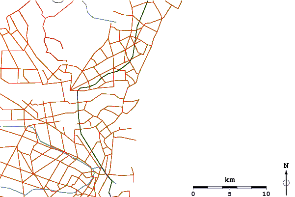Roads and rivers around Waikuku Beach
