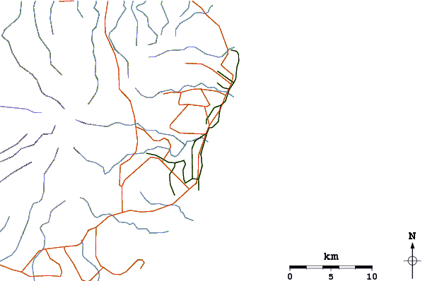 Roads and rivers around Wailua/Horners