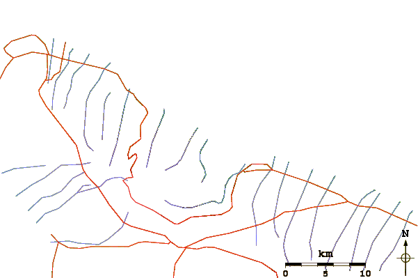 Roads and rivers around Waimanu Bay