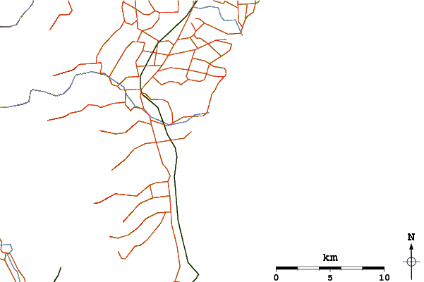 Roads and rivers around Wainakarua River Mouth