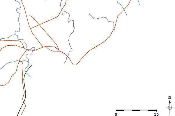 Roads and rivers around Wainui Beach - Whales