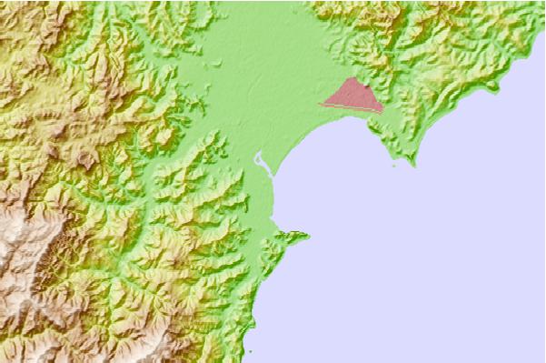 Surf spots located close to Waipaoa River