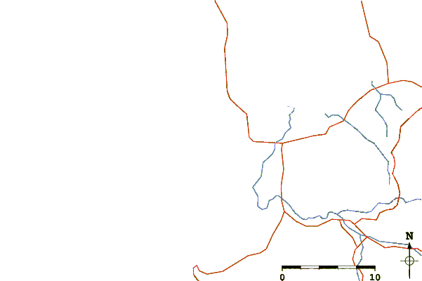 Roads and rivers around Waipapakauri Beach