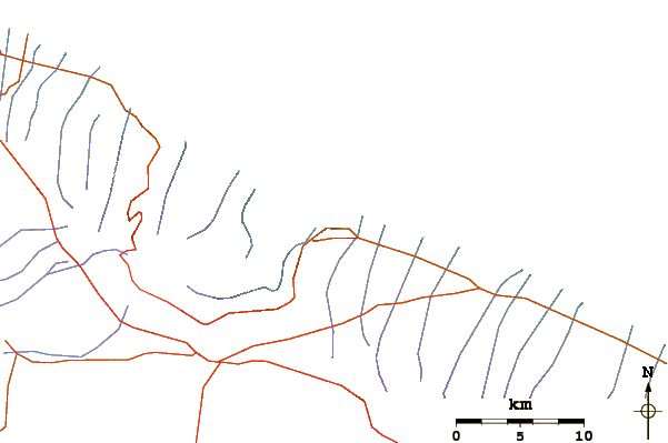 Roads and rivers around Waipio Bay