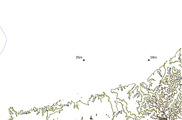 Shoreline around Waitara Bar