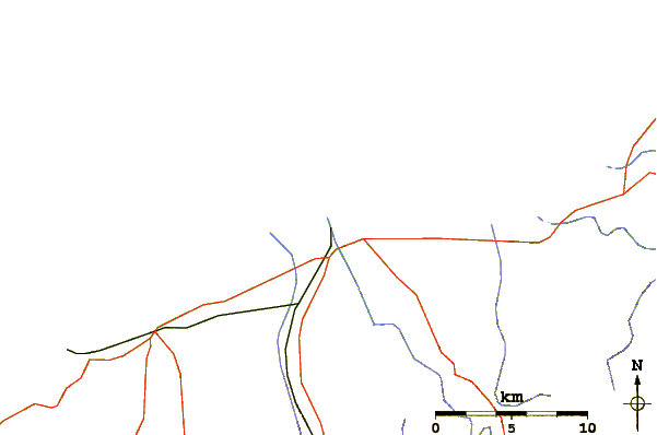 Roads and rivers around Waitara Bar