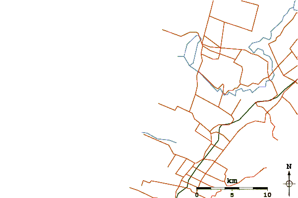 Roads and rivers around Waitarere