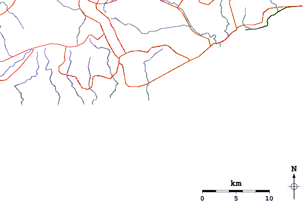 Roads and rivers around Waitpinga