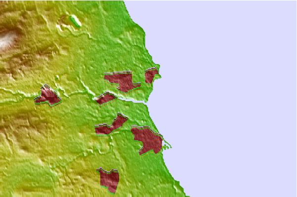 Surf spots located close to Wansbeck Estuary