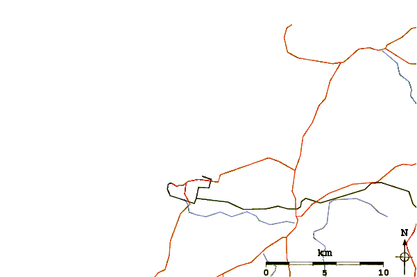 Roads and rivers around Watergate Bay