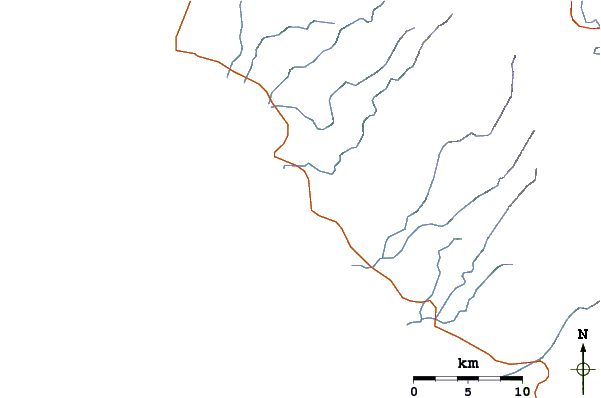 Roads and rivers around Way Jambu