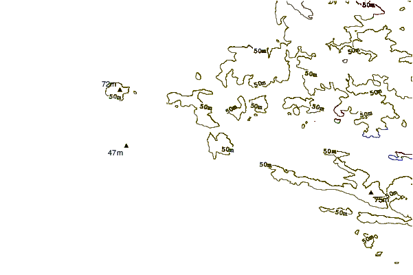 Shoreline around West Dale
