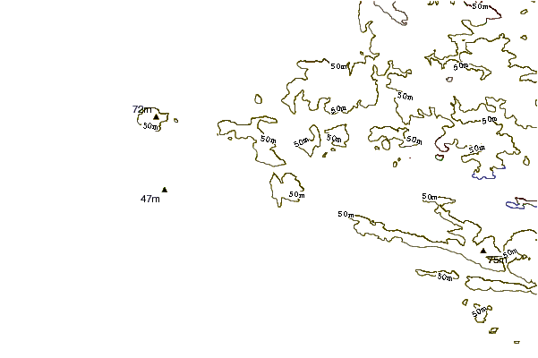 Shoreline around West Dale
