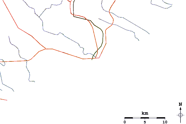 Roads and rivers around West Pier